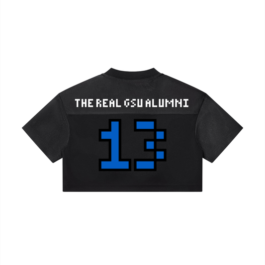 The Real GSU Women’s Cropped Paneled V-Neck Jersey