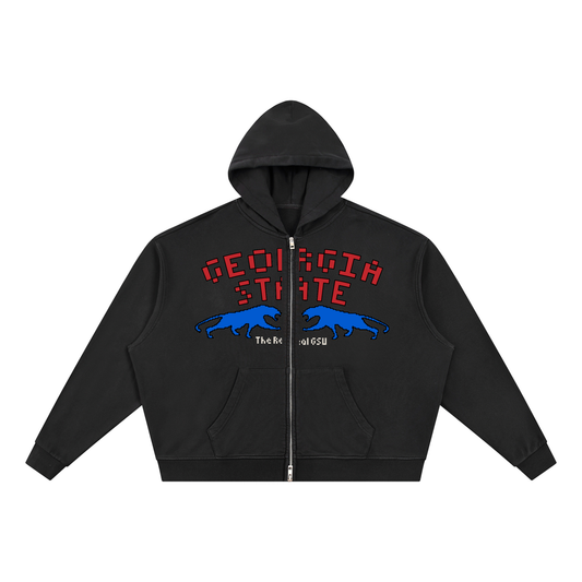 The Real GSU Double Zip Boxy Hoodie (Unisex)